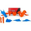 RTECH sada plastov KTM, RTECH (oranžovo-modrá, 7 dielov vr. krytov vidlíc)