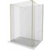 MEXEN/S - Kioto Sprchová zástena WALK-IN voľne stojaca 105 x 30 x 30, transparent, zlatá 800-105-030-222-50-00-030