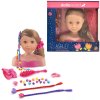 Dolls World - Česacia hlava Ashley - brunetka 21 cm