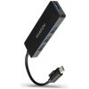 AXAGON HUE-G1C, 4x USB 3.2 Gen 1 SLIM húb, kábel Type-C 14cm napevno