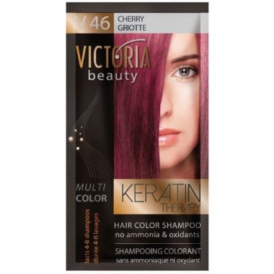 Victoria Beauty Keratín Therapy Tónovací šampón na vlasy V 46 Cherry Griotte