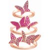 Swarovski Módne bronzová sada prsteňov s motýlikmi 5409020 52 mm