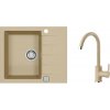 Granitový drez s batériou ALVEUS CADIT 10 Beige 55 590x500 mm + batéria TONIA SETA22008