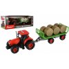 Teddies Traktor Zetor s vlekom a balíkmi plast 36 cm