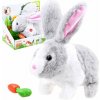 Interaktívny plyšový zajačik Hopping Bunny + mrkva ZA2685 Farba: sivá