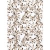 SCANquilt DEKORO vetvičky a listy 50x70 cm biela hnedá