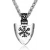Prívesok z chirurgickej ocele – Šíp Valknut & Vegvisir - BEZ ŘETÍZKU (pouze přívěsek)