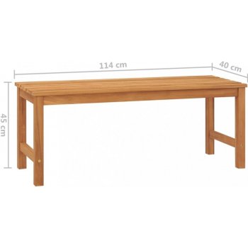 Dekorhome teak 114 cm