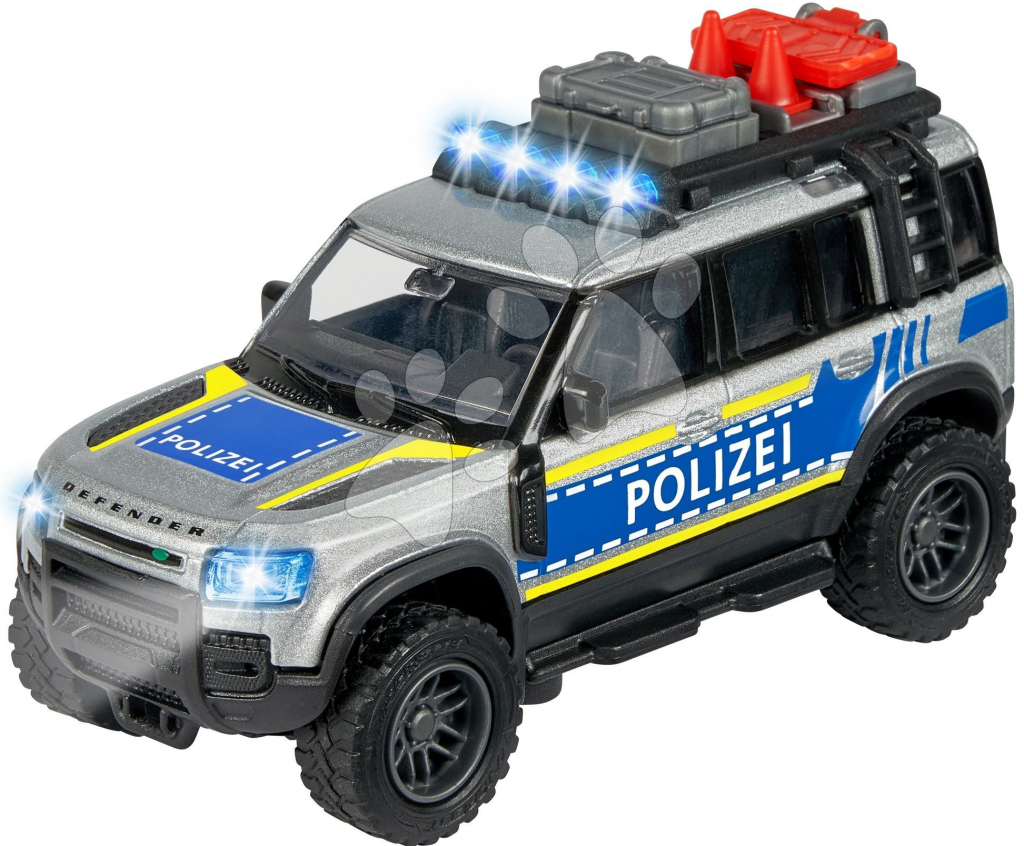 Majorette Autíčko policajné Land Rover Police so zvukom a svetlom 12,5 cm