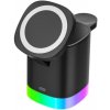 AppleKing 3 v 1 magnetický nabíjací stojanček s podporou MagSafe pre iPhone / Apple Watch / Airpods - čierny - možnosť vrátiť tovar ZADARMO do 30tich dní