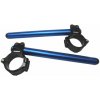 ACCOSSATO Aluminium-forged clip-ons ACCOSSATO CP003 with metal clamp composed of 2 half-rings 10 degrees inclination, blue