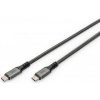 DIGITUS Připojovací kabel USB 4, TypeC na TypeC, AL-Housing PP Braid 4K@60Hz, PD3.0, 20Gbits/s, 3m, DB-300443-030-S