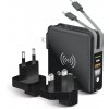 Multifunkčná cestovná nabíjačka Forcell 20W 5v1 USB-C/ Lightning / power banka / bezdrôtové nabíjanie