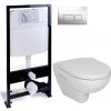 PRIM předstěnový instalační systém s chromovým tlačítkem 20/0041 + WC JIKA LYRA PLUS + SEDADLO duraplastu PRIM_20/0026 41 LY6
