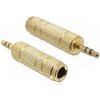 Delock adaptér stereo jack 3,5 mm samec na stereo jack 6,35 mm samica