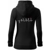 Moto EKG radenie - Mikina dámska trendy zipper s kapucňou - XS ( Čierna )