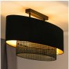 Duolla | Duolla - Prisadený luster DOUBLE OVAL RATTAN 2xE27/15W/230V čierna/ratan | DU604581