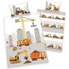 Halantex Posteľné obliečky do postieľky Stavba Bavlna 1x40x60,1x100x135 cm