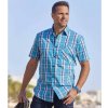 Pružná kockovaná košeľa Karibik Atlas For Men Kostkovaná M