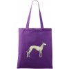 Vintage Whippet - Taška bavlnená - 42 x 38 cm ( Fialová )
