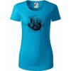 Leňochod kreslený - Dámske tričko z organickej bavlny Origin (GOTS) - 2XL ( Svetlý tyrkys )