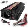 Menič napätia Carspa CAR600U-122 12V/230V+USB 600W, modifikovaná sínus CAR600U-122
