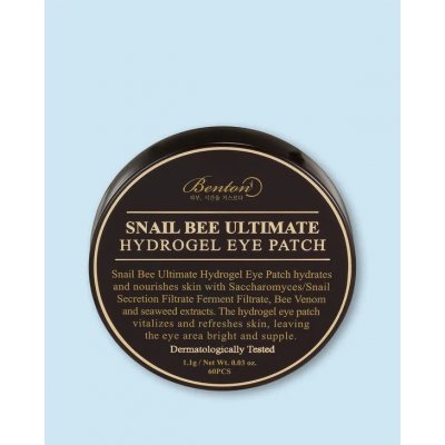 Benton Hydrogélové náplasti pod oči s mucínom a včelím jedom Snail Bee Ultimate Hydrogel Eye Patch - 66 g / 60 ks