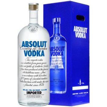 Absolut Vodka 40% 4,5 l (kartón)