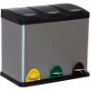 Kôš na triedenie odpadu 3 komory 60 l Nerezová oceľ
