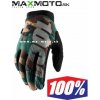 Rukavice 100% Brisker Camo/ Black Veľkosť: L