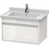 Duravit Ketho skrinka 80x46.5x41 cm závesná kúpeľňová skrinka pod umývadlo biela KT666402222