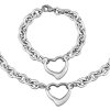 Set náramku a náhrdelníku HEART z chirurgické oceli