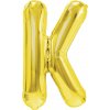 Party Zlatý fóliový balón písmeno K 40 cm
