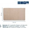 Koupelnová předložka Miu směs bavlna/polyester kouřově modrá 100,0x60,0x1,0cm
