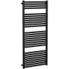 CERANO - Kúpeľňový radiátor Vincenzo - bočné pripojenie - 600W - čierna matná - 1330x600 mm