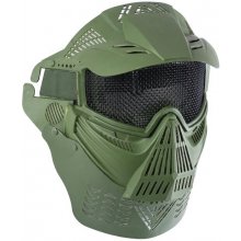 Maska Wosport Airsoft so sieťkou zelená