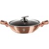 BERLINGERHAUS Pánev WOK s mramorovým povrchem 30 cm Rosegold Metallic Line BH-7100