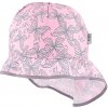 RDX Letný klobúk viazací s plachetkou motýliky šedá na ružovej