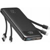 Choetech Powerbanka Charmast W1148 5V 3A 10000 mAh s vestavěným kabelem USB A / USB C / Lightning / Micro USB, černá