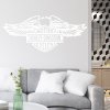 Veselá Stena Samolepka na stenu Harley Davidson orol Farba: bílá, Veľkosť: 80 x 34 cm