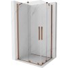 Mexen Velar Duo sprchová kabína, posuvné dvere 100 x 90 cm, Priehľadné, Zlatoružová - 871-100-090-02-60