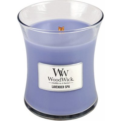 WoodWick Lavender Spa vonná sviečka s dreveným knôtom 275 g