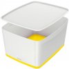 Leitz MyBox Úložný box s vekom veľkosť L biela žltá