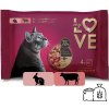 My Love SET kapsičky pre mačky s králikom v omáčke, s hovädzím mäsom v omáčke 4 x 85g