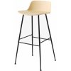 &Tradition Barová stolička Rely HW86, black/beige sand