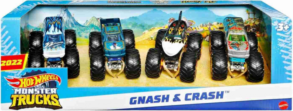 Mattel Hot Wheels Monster Trucks GNASH & CRASH