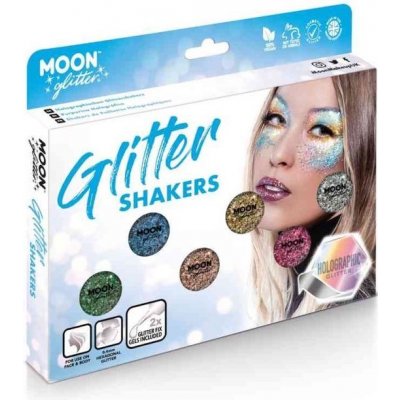 R-Kontakt Set trblietok Glitter Shakers holografické mix farieb 6 ks