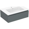 Mexen Orio kúpeľňová skrinka 70 cm s umývadlom Otis, 1 zásuvka, grafit mat/biela mat - 91A10-07023-1-BF66-W18M01