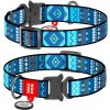 WAUDOG obojok nylonový Ethno Blue QR Fastex (37-58cm/2,5cm)