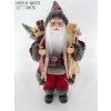 Dekorácia MagicHome Vianoce, Santa, s darčekom, červený, 30 cm